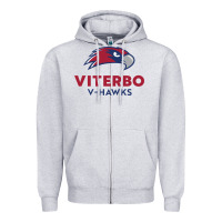 Heather Grey v-h4wks, viterbo, education Zipper Hoodie - linhVisuals