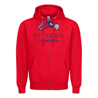 Red v-h4wks, viterbo, education Zipper Hoodie - linhVisuals