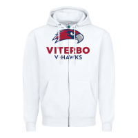 White v-h4wks, viterbo, education Zipper Hoodie - linhVisuals