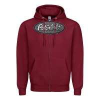 Burgundy Peterbilt Trucks Zipper Hoodie - linhVisuals