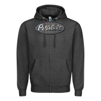Charcoal Heather Peterbilt Trucks Zipper Hoodie - linhVisuals