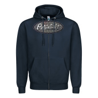 Navy Peterbilt Trucks Zipper Hoodie - linhVisuals