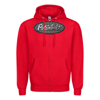 Red Peterbilt Trucks Zipper Hoodie - linhVisuals