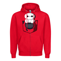 Red baymax in pocket [tb] Zipper Hoodie - linhVisuals
