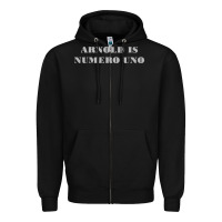 Black arnold is numero uno Zipper Hoodie - linhVisuals