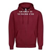 Burgundy arnold is numero uno Zipper Hoodie - linhVisuals