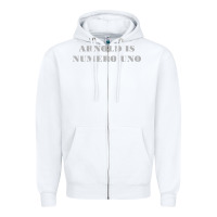 White arnold is numero uno Zipper Hoodie - linhVisuals