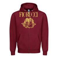 Burgundy fiorucci Zipper Hoodie - linhVisuals
