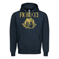 Navy fiorucci Zipper Hoodie - linhVisuals