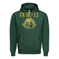 Sports Green fiorucci Zipper Hoodie - linhVisuals
