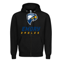 Black emory eagles Zipper Hoodie - linhVisuals