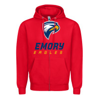 Red emory eagles Zipper Hoodie - linhVisuals
