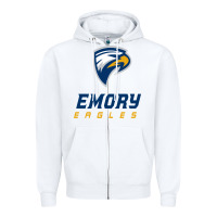 White emory eagles Zipper Hoodie - linhVisuals