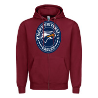 Burgundy emory eagles Zipper Hoodie - linhVisuals