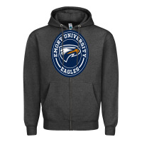 Charcoal Heather emory eagles Zipper Hoodie - linhVisuals
