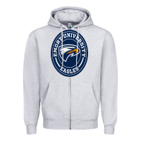 Heather Grey emory eagles Zipper Hoodie - linhVisuals