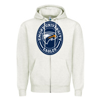 Oatmeal Heather emory eagles Zipper Hoodie - linhVisuals