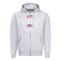 Heather Grey proud member of small fringe minority with unacceptable view t shirt Zipper Hoodie - linhVisuals