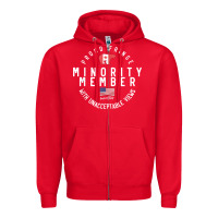 Red proud member of small fringe minority with unacceptable view t shirt Zipper Hoodie - linhVisuals