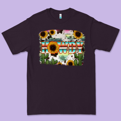 Howdy Serape And Sunflower Premium Tee Designed By Ranaportraitstore