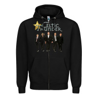 Black Celtic Thunder Zipper Hoodie - linhVisuals