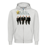 Dove Grey Celtic Thunder Zipper Hoodie - linhVisuals