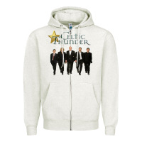 Oatmeal Heather Celtic Thunder Zipper Hoodie - linhVisuals
