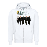 White Celtic Thunder Zipper Hoodie - linhVisuals