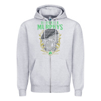 Heather Grey dropkick murphy's Zipper Hoodie - linhVisuals