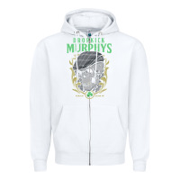 White dropkick murphy's Zipper Hoodie - linhVisuals