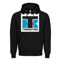 Black thermo king Zipper Hoodie - linhVisuals