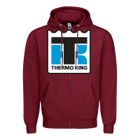 Burgundy thermo king Zipper Hoodie - linhVisuals