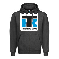 Charcoal Heather thermo king Zipper Hoodie - linhVisuals