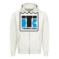 Oatmeal Heather thermo king Zipper Hoodie - linhVisuals