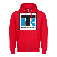 Red thermo king Zipper Hoodie - linhVisuals