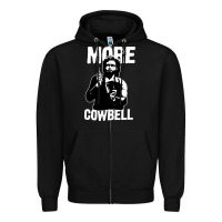 Black more cowbell Zipper Hoodie - linhVisuals