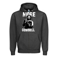 Charcoal Heather more cowbell Zipper Hoodie - linhVisuals