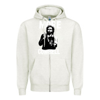 Oatmeal Heather more cowbell Zipper Hoodie - linhVisuals