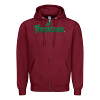 Burgundy tropicana Zipper Hoodie - linhVisuals