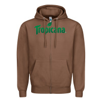 Chestnut tropicana Zipper Hoodie - linhVisuals