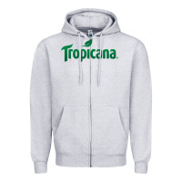 Heather Grey tropicana Zipper Hoodie - linhVisuals