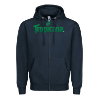 Navy tropicana Zipper Hoodie - linhVisuals