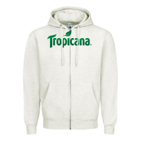 Oatmeal Heather tropicana Zipper Hoodie - linhVisuals