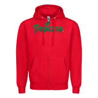 Red tropicana Zipper Hoodie - linhVisuals
