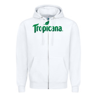 White tropicana Zipper Hoodie - linhVisuals
