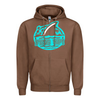 Chestnut fins up ocean Zipper Hoodie - linhVisuals