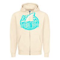 Sandshell fins up ocean Zipper Hoodie - linhVisuals