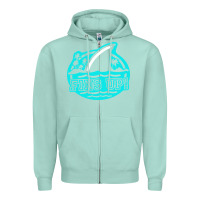 Seafoam fins up ocean Zipper Hoodie - linhVisuals