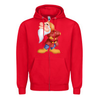 Red grumpy dopey dwarf Zipper Hoodie - linhVisuals