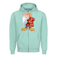 Seafoam grumpy dopey dwarf Zipper Hoodie - linhVisuals